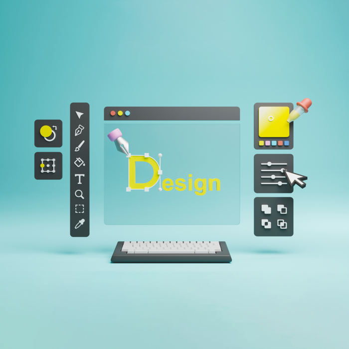 Graphic design process visualisation
