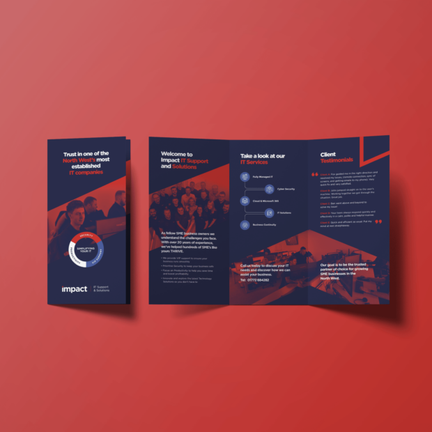Brochure example for Impact Computing branding redesign