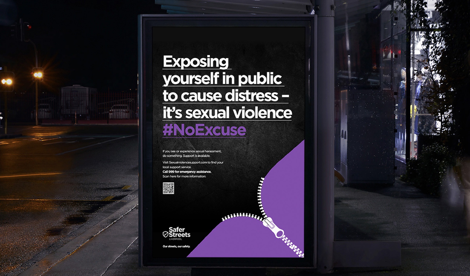 Safer Streets Liverpool digital marketing solutions campaign billboard